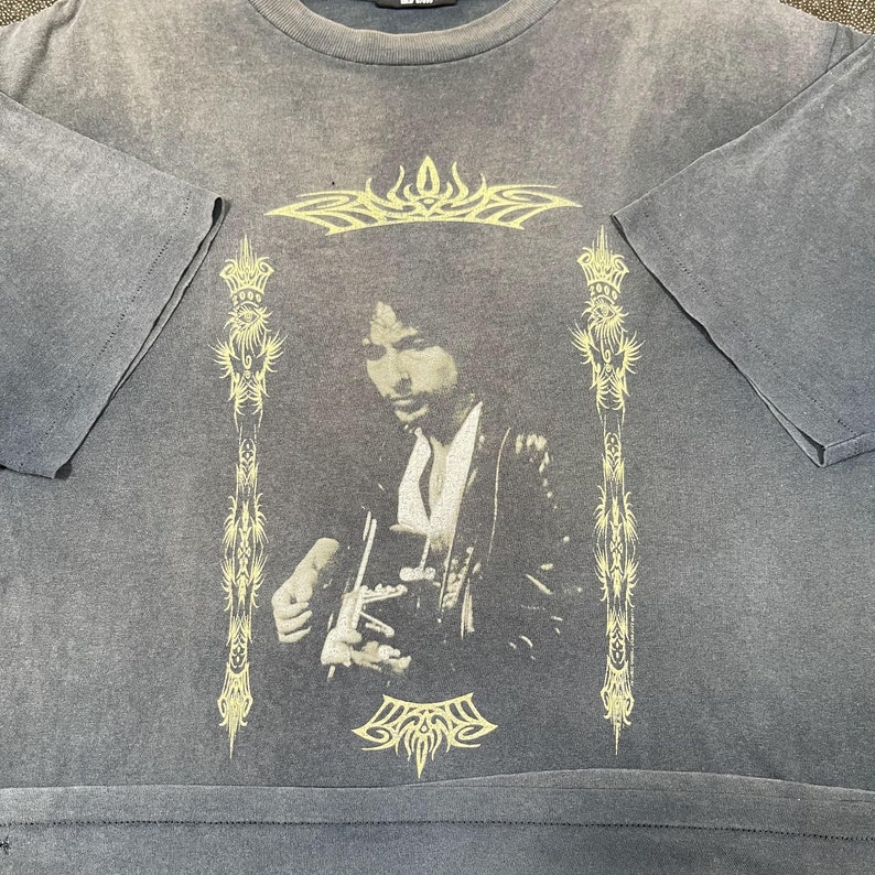 T-shirt Vintage Années 90 'Dire Straits' - Single Stitch, Couleur Noire, Taille L, Occasion Très Bon état
