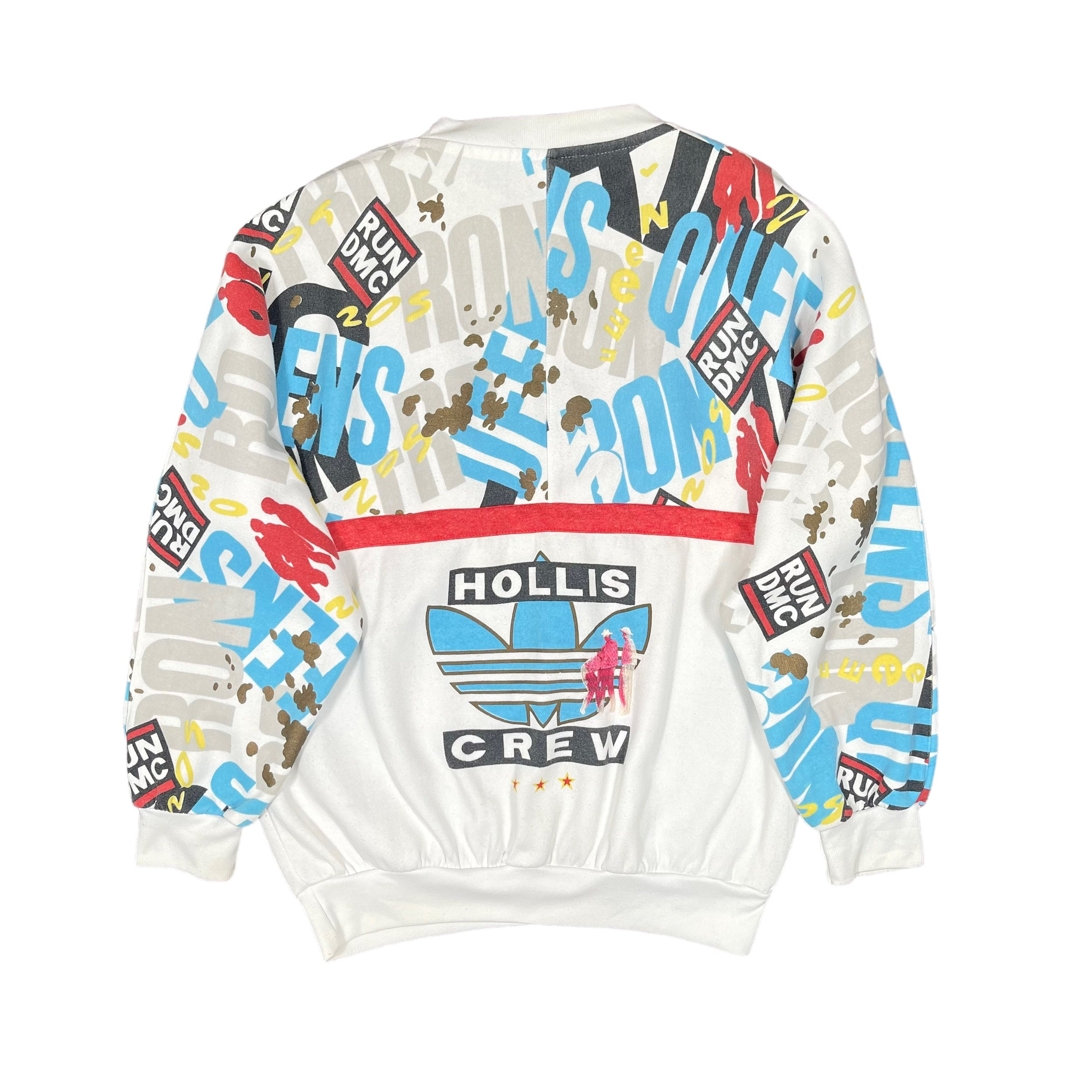 Adidas Run DMC True Hollis Crew Fullprint Vintage 1985 Rapper Hip Hop Album Crewneck Jumper Rare Grail Sweatshirt Extra Large XL Etsy