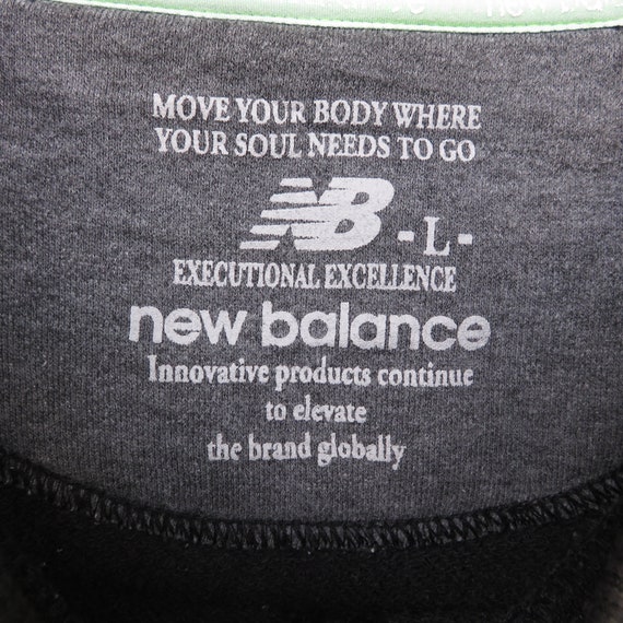 New Balance Executional Black Big Logo Sweatshirt Cre… - Gem