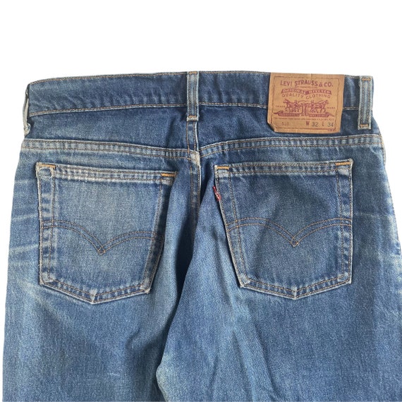 Vintage 90s Levi’s 510 Washed Denim Made In USA J… - image 3