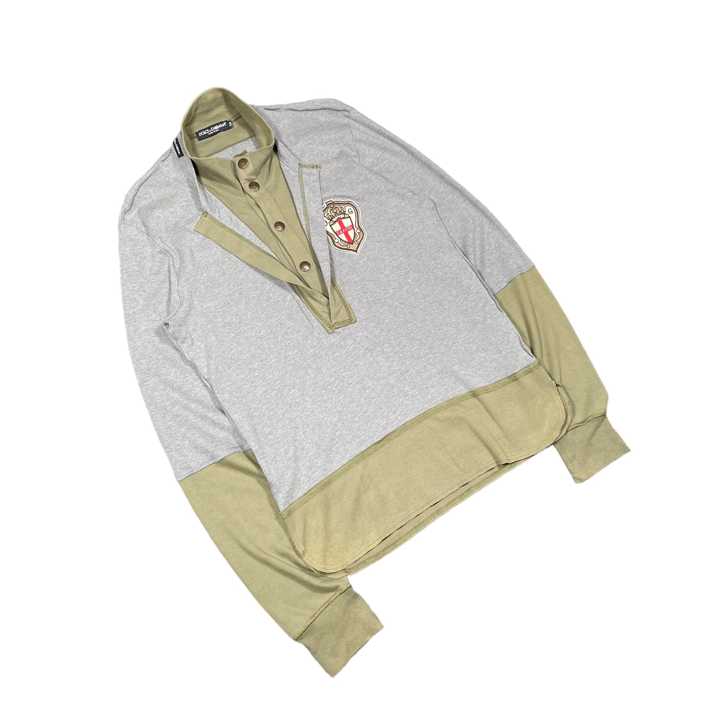 Dolce Gabbana D&G Vintage 2000s Layered Olive Long Sleeve 