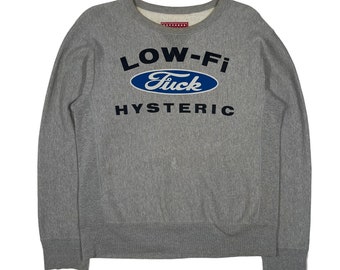 Hysteric Glamour F*ck Ford Low-Fi Humor Parody Vintage 1990s Japanese Grey Sweatshirt Crewneck Jumper Free Size Large