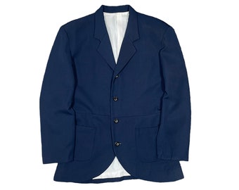 Yohji Yamamoto Y's For Men Vintage 1980s Indigo Minimalist Japanese Designer Blazer Jacket Size