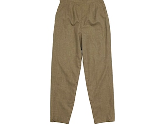 Christian Dior Sport Wool Vintage 1980 Pants Khaki Loose Fit Designer Luxury Casual Size Small