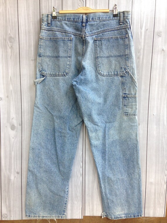 Vintage 90s Wrangler Cargo Workwear Double Knee Baggy Pant Denim Size 34 -  Etsy