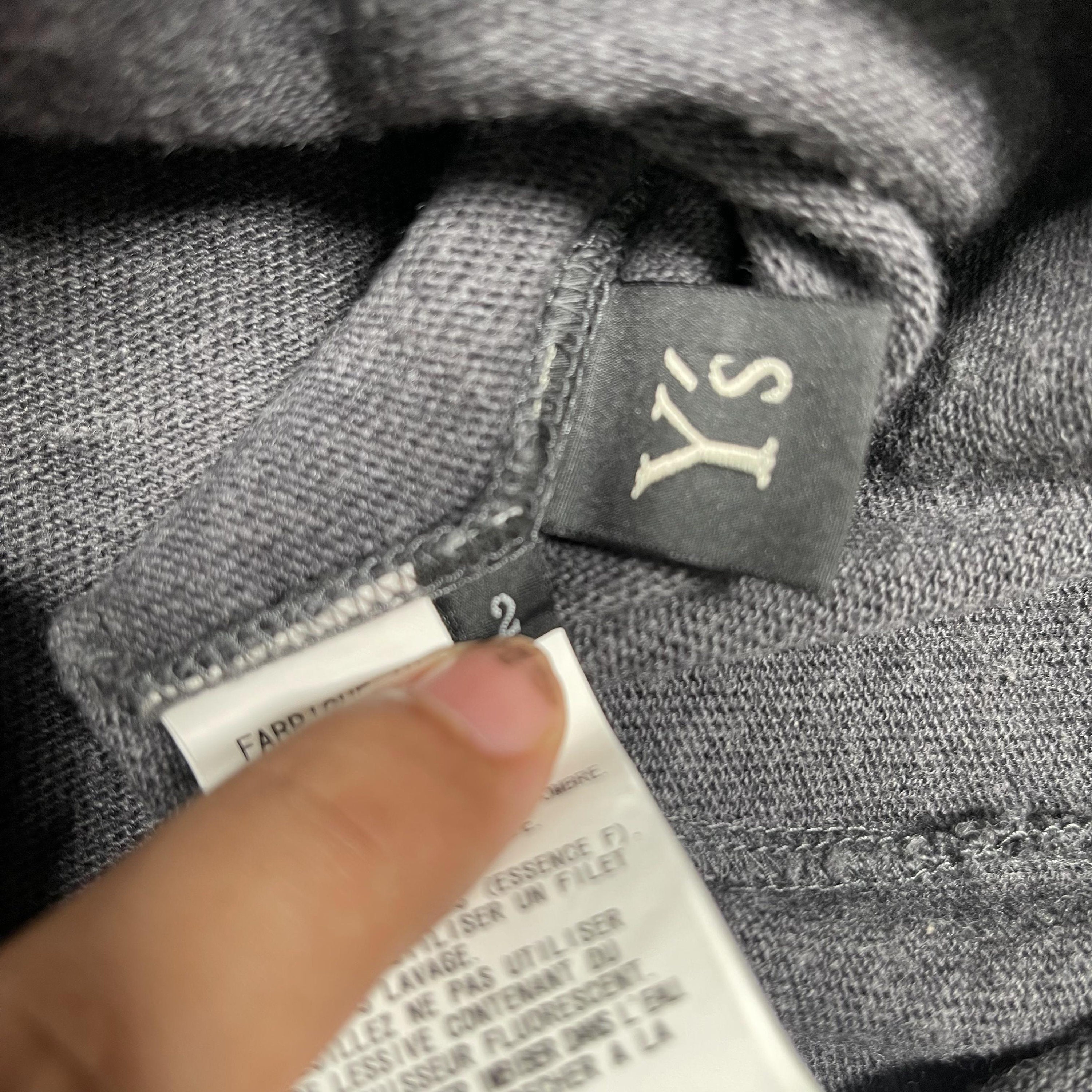 Yohji Yamamoto Y's Zipper Vintage 1990s Cotton Hoodie Japanese