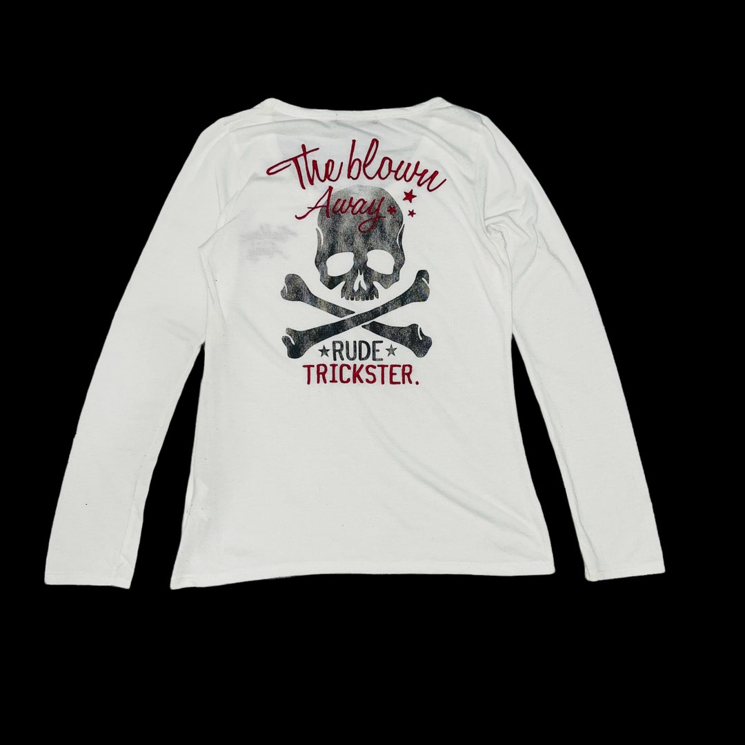 Skull Rude Skull Punk Rude Trickster the Blown Away Grunge Sick Rock Long - Etsy
