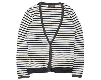 Mastermind Japan Striped Kurt Cobain Cardigan Sweater Streetwear Vintage 2000s Made In Japan Size Medium