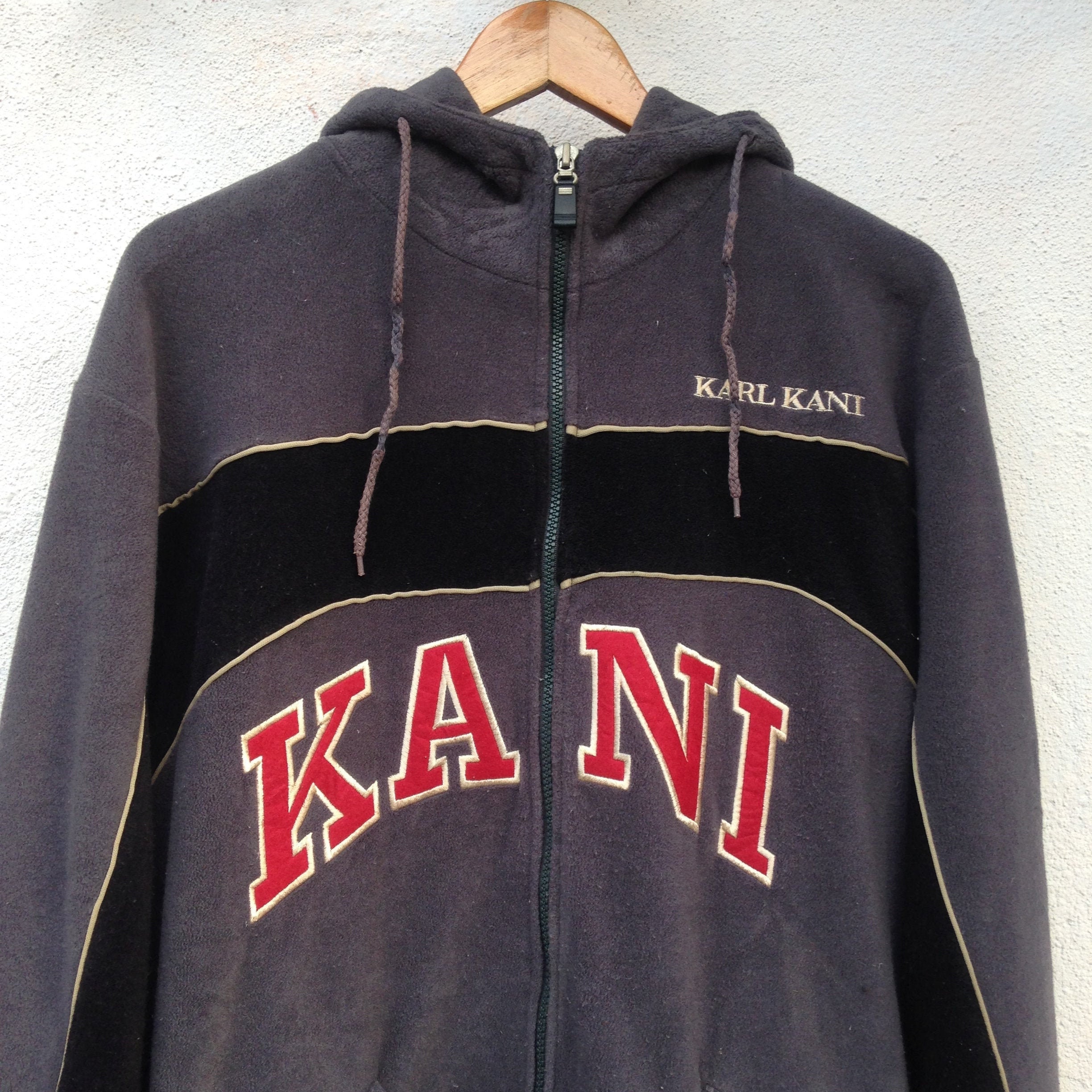 Karl Kani Embroidered Fleece Vintage 90s Hoodie Spellout - Etsy UK