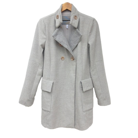 Armani Giorgio Armani Luxury Wool Coat Made in Romania Minimalist