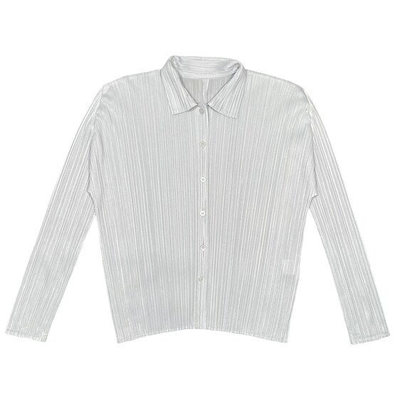 Pleats Please Issey Miyake Vintage 1990s Collared Archive Japanese 