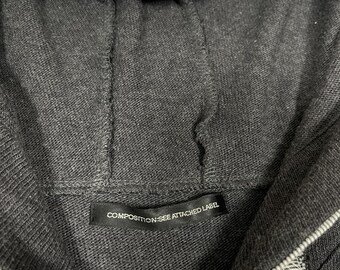 Yohji Yamamoto Y's Zipper Vintage 1990s Cotton Hoodie Japanese