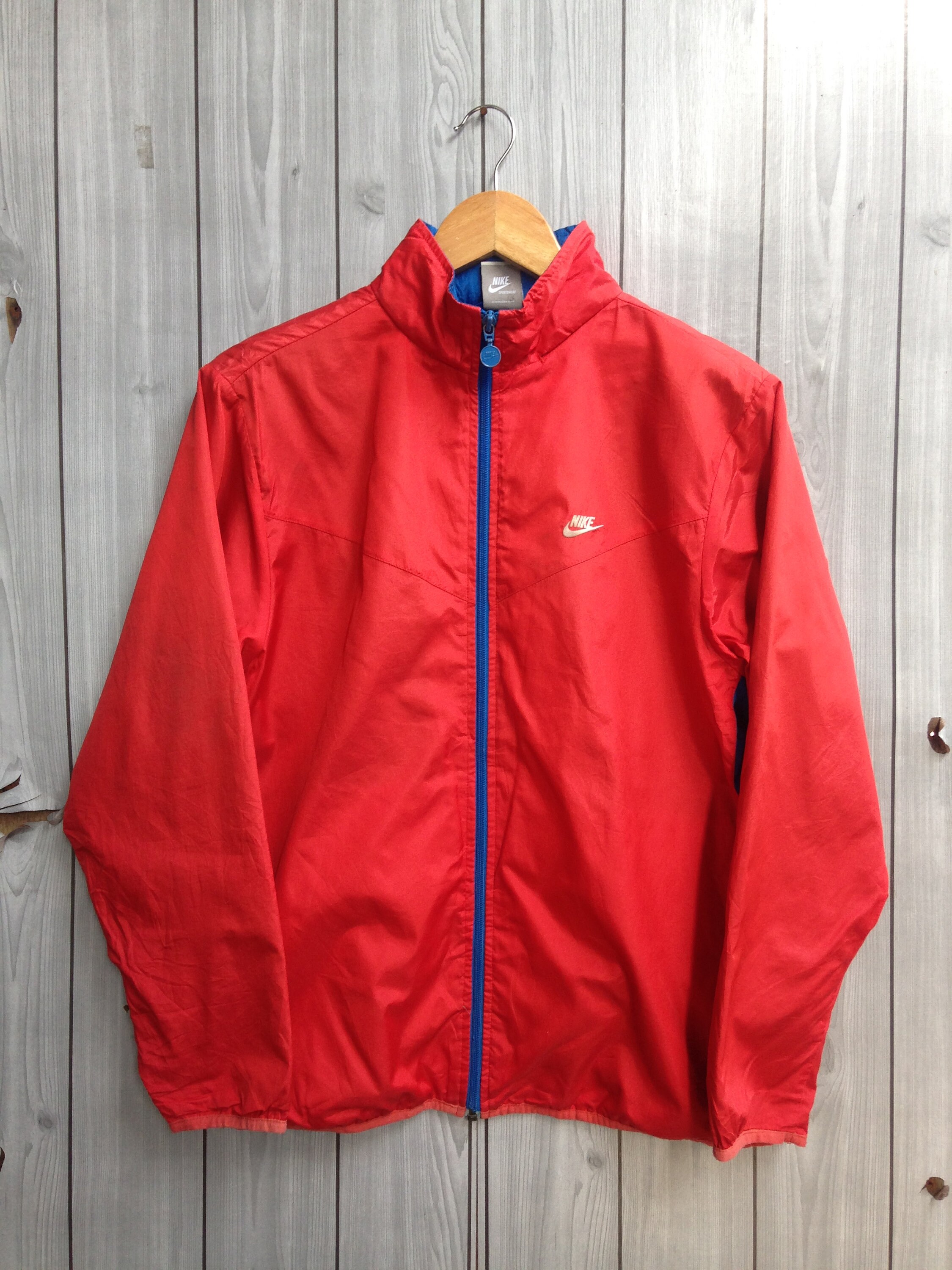 Nike Big Swoosh Vintage Logo Windbreaker Red Blue Full Zip up - Etsy