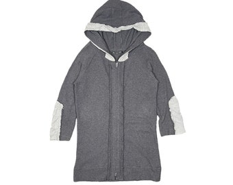 Yohji Yamamoto Y's Zipper Vintage 1990er Jahre Baumwolle Hoodie Japanischer Designer Full Zip Pullover Männer Frauen Größe Medium