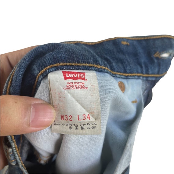 Vintage 90s Levi’s 510 Washed Denim Made In USA J… - image 9