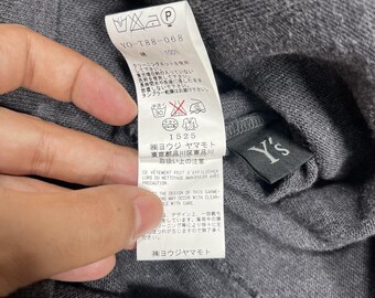 Yohji Yamamoto Y's Zipper Vintage 1990s Cotton Hoodie Japanese