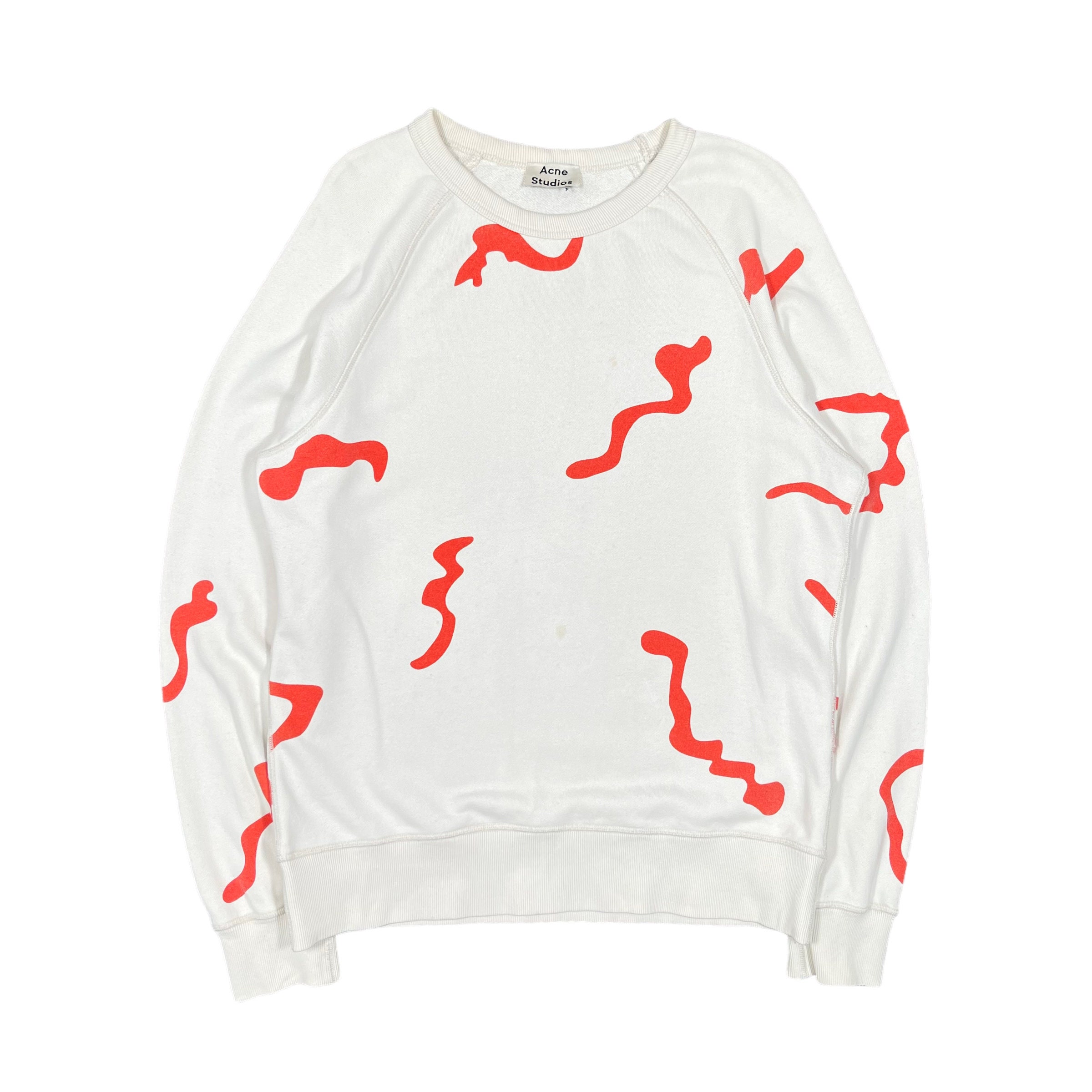 Acne Studios College Slogan PAW14 Abstract Patterned Crewneck