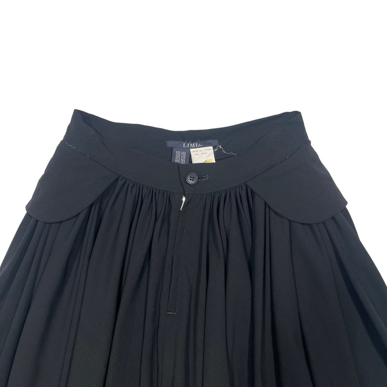 Limi Feu Women's Wool Pleated Wrap Mini Skirt Black Snap Closure Medium Japan main image 0