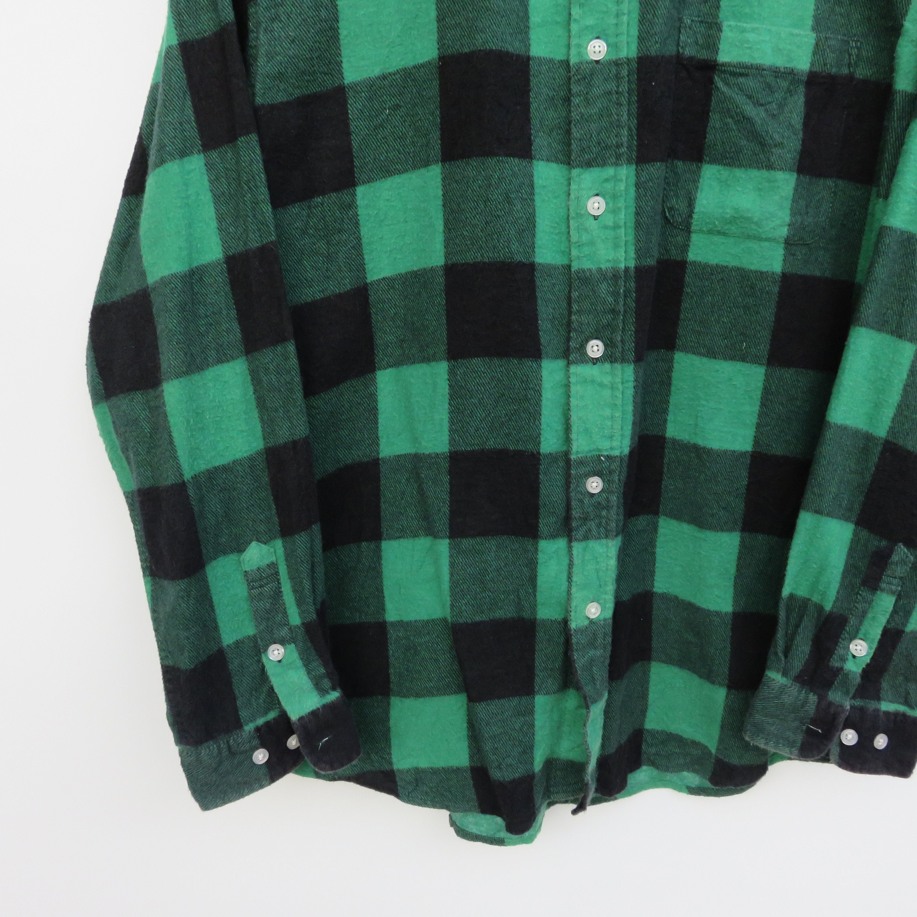 Flannel Shirt Streetwear Oversize Check Green Button up Casual - Etsy UK
