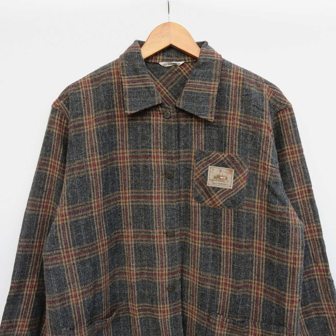 Vintage Flannel Shirt Streetwear Travis Scott Style Casual | Etsy