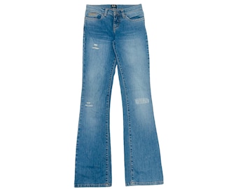 Dolce Gabbana D&G Flare Bootcut Washed Denim Jeans Vintage 2000s