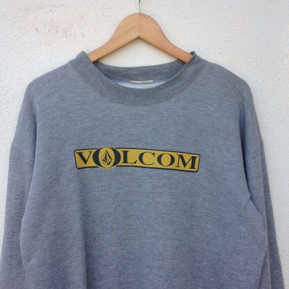 Volcom Diamond Big Logo Spellout Crewneck Grey Jumper | Etsy