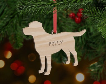 Décoration de Noël en bois personnalisée du Labrador I Ornement du Labrador, Chien du Labrador, Premier Noël du chiot, Nouveau chiot, Cadeau de chien