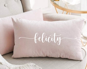 Personalised Velvet Cushion/Pillow I Name Pillow, Christmas Gift, Gift for Her, Bedding, Personalised Pillow, Throw Pillow, Keepsake