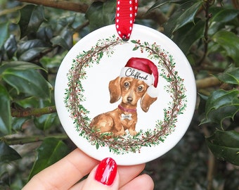 Dachshund Dogs 'Love You Mum' Christmas Tree Bauble Decoration Gift AD-DU2lymCB Dachshund Dogs 'Love You Mum' Christmas Tree Bauble Decoration Gift AD-DU2lymCB
