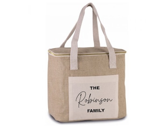 Personalised Cooler Picnic Bag I Monogrammed Insulated Cooler Bag, Family Cooler Bag, Custom Gift, Monogrammed Cooler Bag, Summer Gift