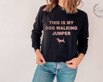 Personalised Dog Walking - Sweatshirt or Hoodie I Dog lover gift, Gifts for her, Birthday Gift, Christmas Gift, Dog Mum, Dog Lover