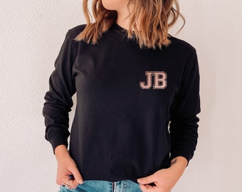 Personalised Initial Varsity/College Monogram - Sweatshirt or Hoodie I Birthday Gift, Christmas Gift, Gifts for Her