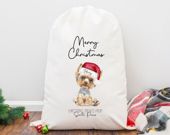 Sac/bas personnalisé pour friandises de Noël du Yorkshire Terrier I, sac de friandises de Noël pour chien, cadeau, teckel, bébé en fourrure, nouveau chiot