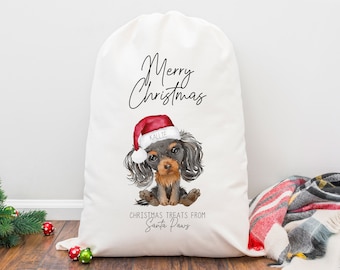 Personalised King Charles Spaniel Christmas Treat Bag/Stocking I Santa Sack, Dog Treat Bag, Spaniel, King Charles Dog, Fur Baby, New Puppy