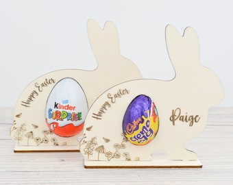 Regalo personalizado para huevos de Pascua I Bunny, Creme Egg, Kinder Egg, Cream Egg holder, Personalized Easter Gift, Easter Hunt, Easter Bunny