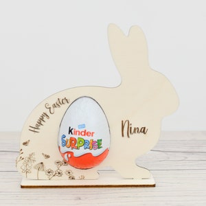 Personalised Easter Egg Holder I Bunny Gift, Creme Egg, Kinder Egg, Cream Egg holder, Personalised Easter Gift, Easter Hunt, Easter Bunny Floral