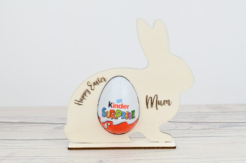 Personalised Easter Egg Holder I Bunny Gift, Creme Egg, Kinder Egg, Cream Egg holder, Personalised Easter Gift, Easter Hunt, Easter Bunny Plain
