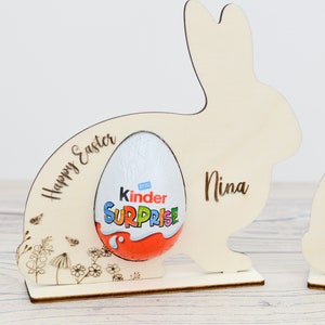 Personalised Easter Egg Holder I Bunny Gift, Creme Egg, Kinder Egg, Cream Egg holder, Personalised Easter Gift, Easter Hunt, Easter Bunny image 5