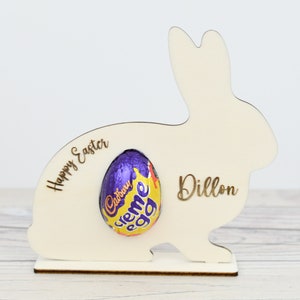 Personalised Easter Egg Holder I Bunny Gift, Creme Egg, Kinder Egg, Cream Egg holder, Personalised Easter Gift, Easter Hunt, Easter Bunny image 8