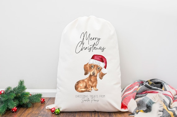 Sausage dog top gift bag