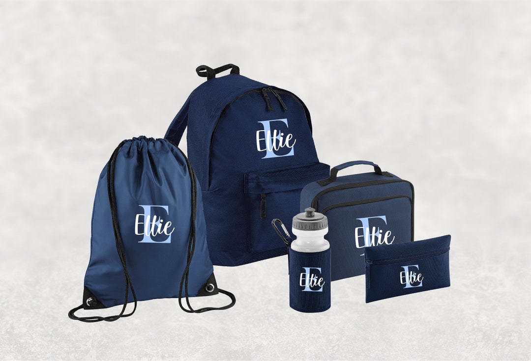 Personalised Back to School Set I Custom Name Back Pack for Kids Boys ...