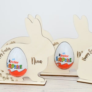 Personalised Easter Egg Holder I Bunny Gift, Creme Egg, Kinder Egg, Cream Egg holder, Personalised Easter Gift, Easter Hunt, Easter Bunny image 9