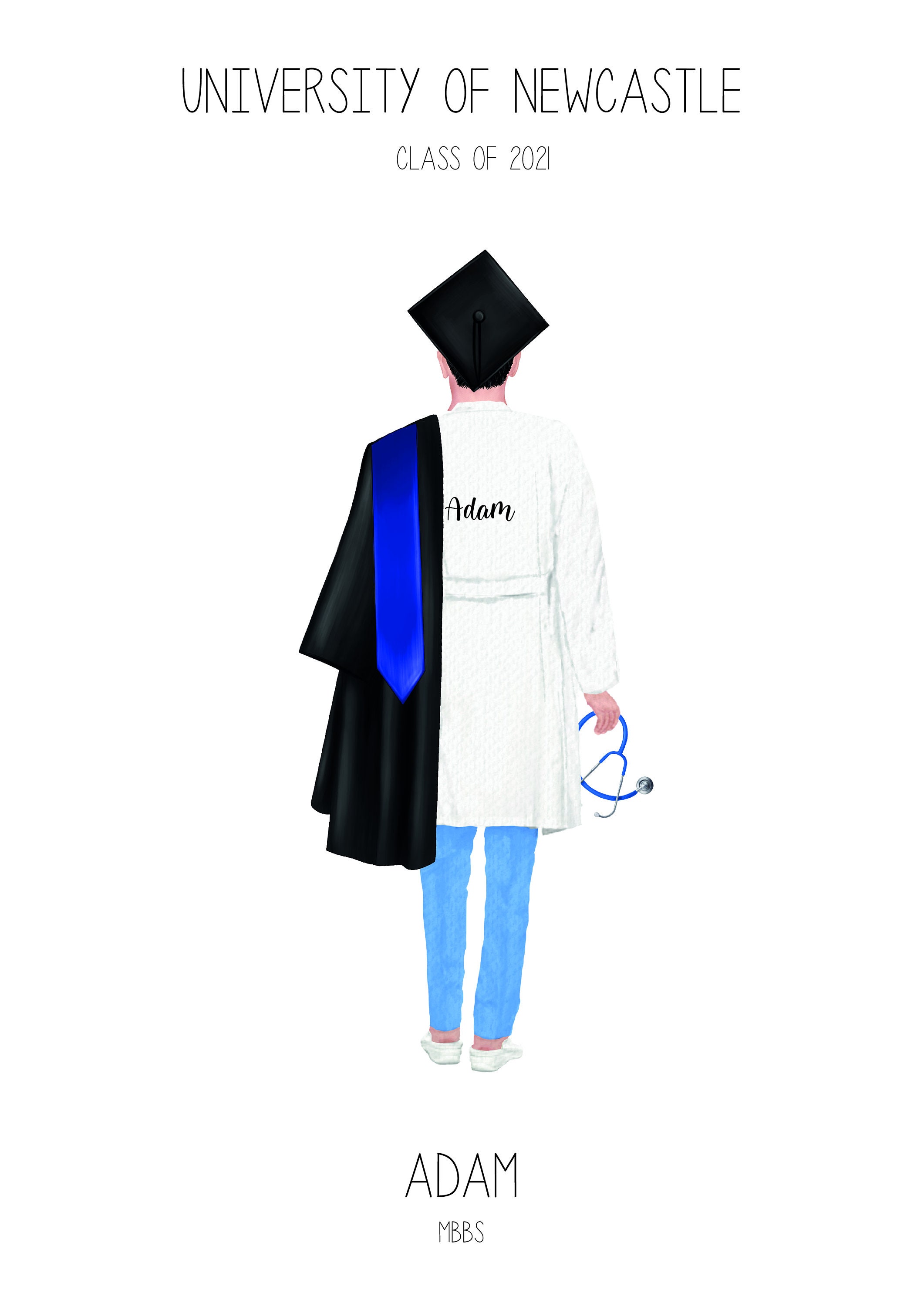 Personalised Doctor Graduation Print I Graduation Gift | Etsy