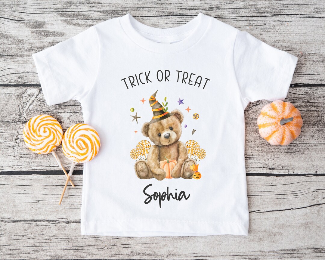 Personalised Childrens Halloween Tshirt I Girls Halloween Tshirt