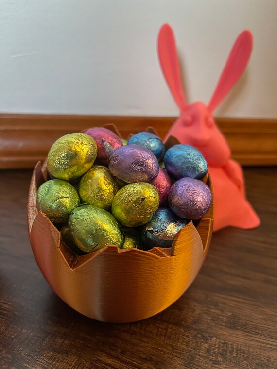 Egg Bowl Candy Dish Decor Snack Bowl Easter Egg Shaped Chick Etsy
