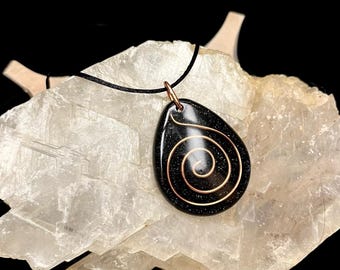 Elite Noble Shungite and Copper Orgonite Pendant Necklace-SML/5G Protection/EMF Protection/Orgonite Pendant/Copper/Handmade/USA