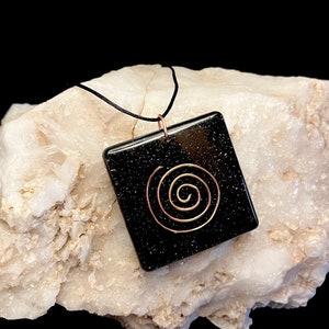Elite Noble Shungite and Copper Orgonite Pendant Necklace /5G Protection/EMF Protection/Orgonite Pendant/Copper/Handmade/USA