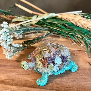 Orgonite Druzy Sea Turtle: For Balanced Emotions, EMF Protection