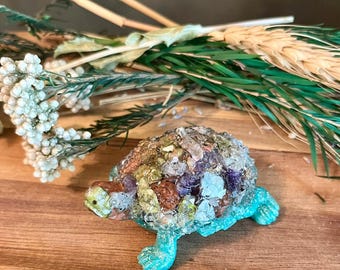 Orgonite Druzy Sea Turtle: For Balanced Emotions, EMF Protection