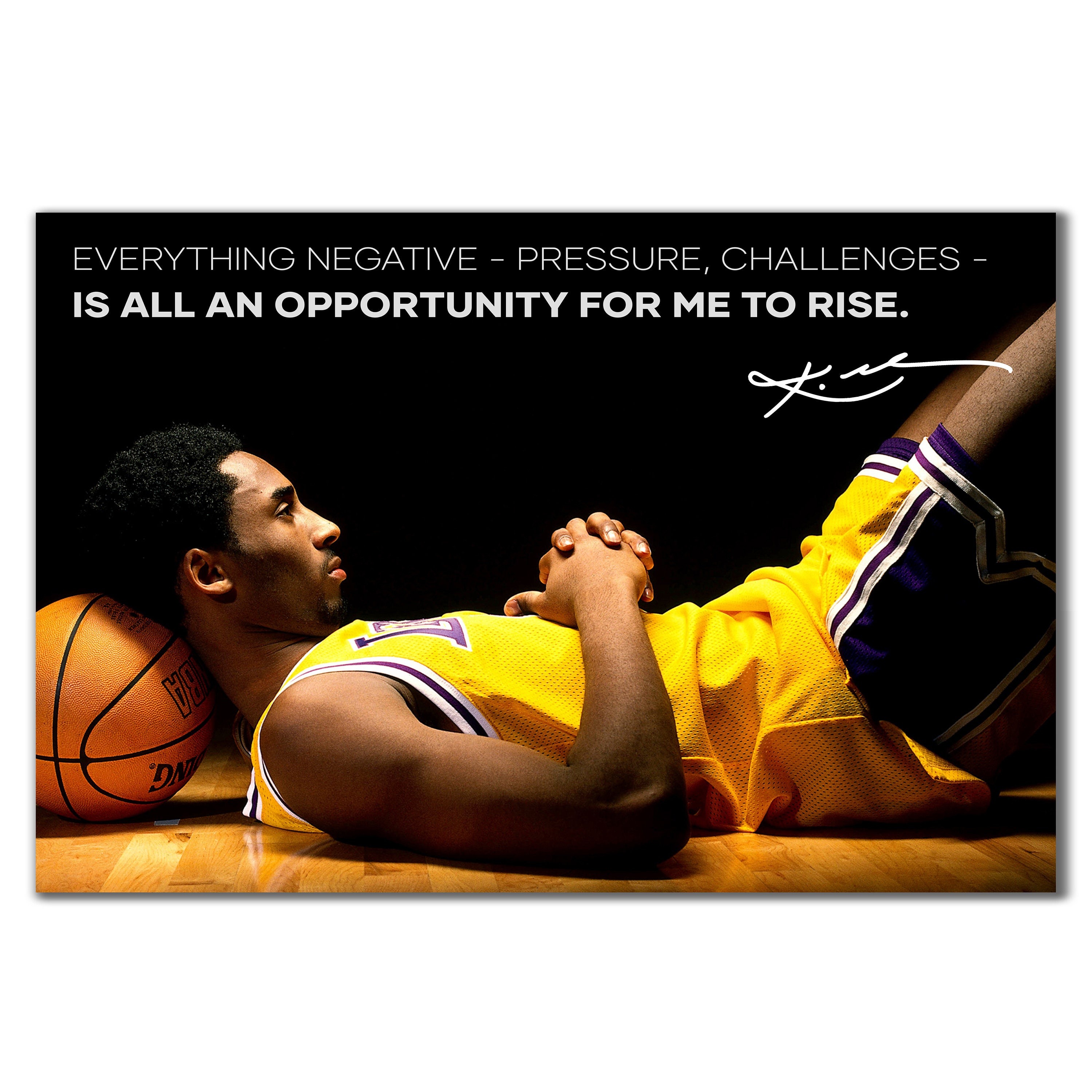 Kobe Bryant Art Print Motivational Wall Decor Inspirational Etsy